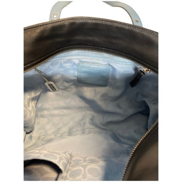 Coach Black Leather Tote Bag Large - Picture 5 of 6
